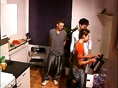 Twink Roommates Fucking In The Kitchen - The French Connection