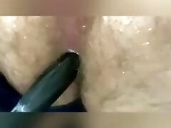 Real Amateur first time anal dildo hitting prostate huge cumshot