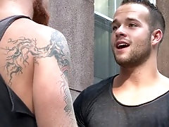 Curvy redhead Bennett Anthony surrenders his virgin ass to Luke Adams' massive cock