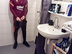 'Jerking off in shower with nikes on after soccer practice'
