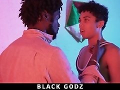 blackgodz - hot boy gets his ass plowed by a black god