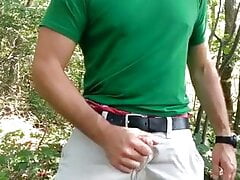 Public jerking in the woods, verbal and cumming in my boxers