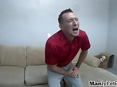 Poor Gay Gets Ballbusting From His Master Before Analtoying