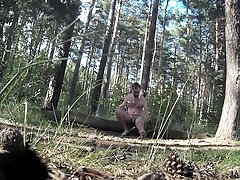 Caught Masturbating In The Woods