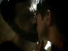 Christopher Elson and Tom Riley Gay Kiss from TV show Da Vinci's Demons