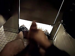 Jckin in women public bathroom