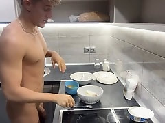 Gay big black cock, naked cooking, handsome guy