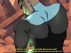 Green Lantern's epic adventure with his massive, bouncy ebony booty - adult yaoi animation