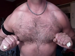 Hairy Pecs Gay Nipple Pump