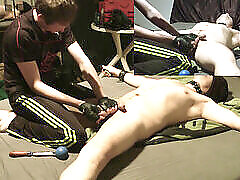 Gay European ballbusting session with some cock and ball torture